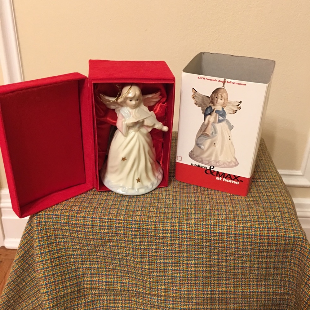 Madison & Max at Home Porcelain Angel Bell Ornament